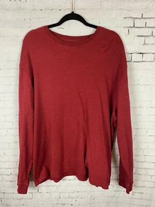 Cremieux T-Shirt XL Men's Red Variegated Long Sleeve Tee Pullover Shirt (AAB) - Imagen 1 de 5