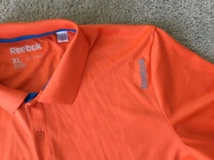 Polo uomo Reebok XL golf PlayDry comoda da indossare arancione mandarino - Foto 1 di 8