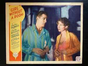 GIRL WITHOUT A ROOM ORIGINAL LOBBY CARD 1933  CHARLES FARRELL / CHARLIE RUGGLES