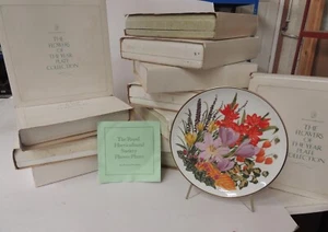 Wedgwood Flowers of the Year FRANKLIN MINT 1978 full set of 12 plates - Picture 1 of 3