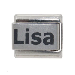 Lisa - Name schlicht Laser - passend für klassische italienische Bettelarmbänder 9 mm - Bild 1 von 1