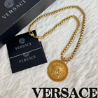 VERSACE Medusa Necklace Authentic Col Gold Men's From Japan