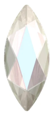 MARQUISE 14x6mm Crystal AB 2201 IHC Austrian Flatback Rhinestone Nail Art 18 pcs - Image 1 of 2