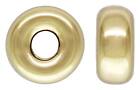 14K Yellow Gold 3.0mm Light Plain Roundel Bead Spacer 1.3mm Hole 10pc Findings