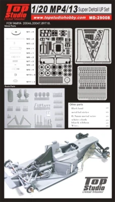 Top Studio 1/20 McLaren MP4/13 Super Detail-Up Set Item # MD29008 for Tamiya - Image 1 of 4
