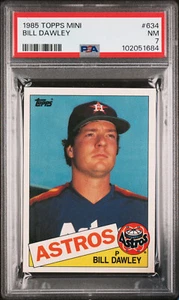 1985 TOPPS MINI # 634 BILL DAWLEY PSA 8 MAC SPOTLESS 100 MADE VERY RARE * - Picture 1 of 6
