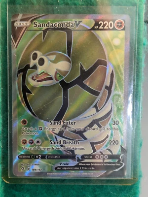 Pokemon Sandaconda V 184/192 Rebel Clash Sword & Shield FULL ART - Image 1 of 2