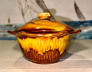 California Original U.S.A Drip Glazed Ceramic Pottery Bowl w/ Lid F.A. 144 - Picture 1 of 20