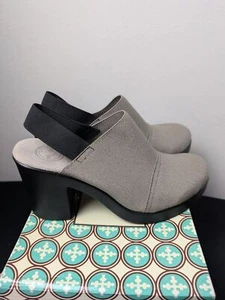 Charleston shoe co. Debi Closed toe mule block heel stretchy falcon gray sz 9 - Picture 1 of 12