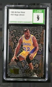 1995-96 Fleer Metal Magic Johnson #161 Graded CSG 9 MINT!! - Lakers - Picture 1 of 2