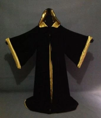 Hooded Velvet Wizard Cloak Cape Men Halloween With Sleeves Robe Various colours - Image 1 of 4