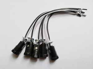 5 Pcs Candelabra Base E12 Lamp Holder Light Sockets Keyless 6" Wire Leads A342 - Picture 1 of 4