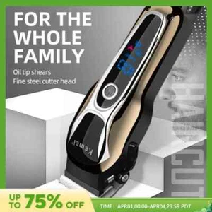 1990 Hair Clippers Kit Cordless, Dual Voltage Rechargeable Battery & Display - Picture 1 of 7