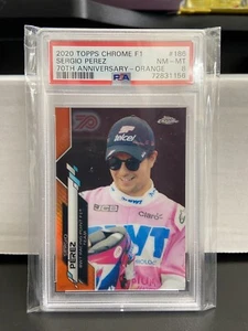 2020 Topps Chrome F1 Sergio Perez #186 Orange 70th Refractor Formula 1 SSP PSA 8 - Bild 1 von 1