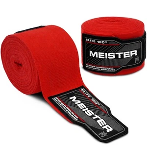 ELITE WRAPS BY MEISTER - 180" ROJO SANGRE - Envolturas de mano de boxeo elásticas MMA - Imagen 1 de 3
