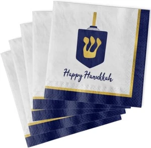 Hanukkah Lights Celebration Jewish Holiday Party Bulk Paper Luncheon Napkins - Picture 1 of 1