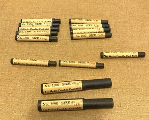 LOT OF 14 ASSORTED MORSE HI-HELIX DOUBLE END MILLS 1/16 TO 3/8 NOS - Picture 1 of 8
