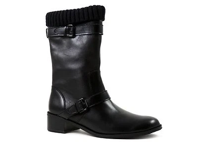Botas de invierno negras Ellen Tracy para mujer de peluche a media pantorrilla para nieve talla 6 M Foto 1 de 4