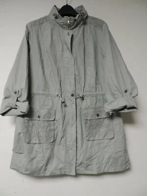 Together Lightweight Lace Detail Parka Grey Size UK 16 DH002 HH 01 - Image 1 of 3
