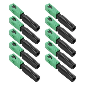 Connecteur intégré 10 pièces pieds SC/connecteur fibre optique plastique vert Q5K4 - Photo 1/7