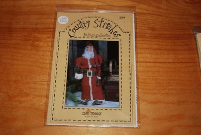 Country Stitches GLAD TIDINGS 24" Saint Nick Santa Pattern #324 - Image 1 of 3