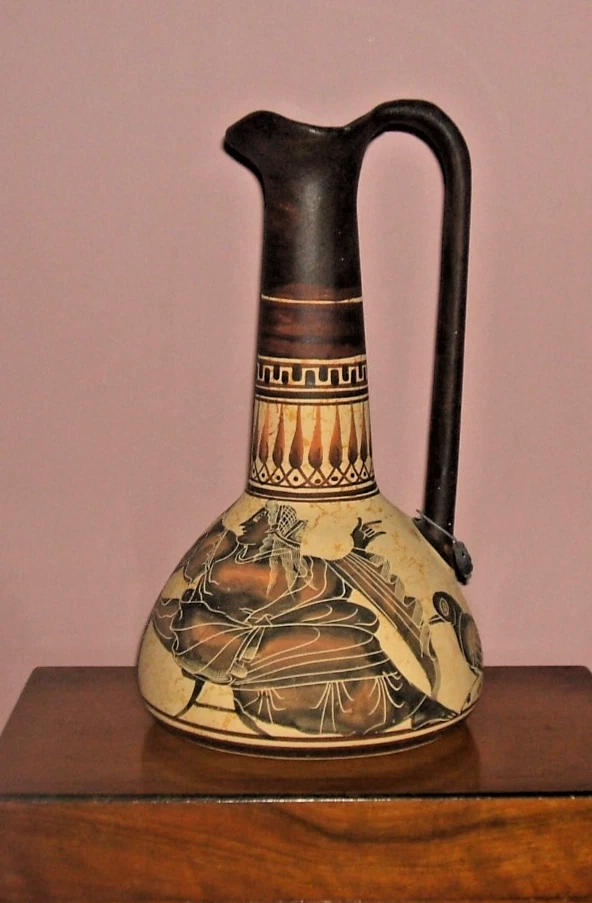 Greek Small Pitcher Classical Period Museum Replica Handmade 450 B.C. - Image 1 of 4