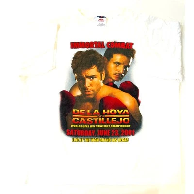 Camiseta de Boxeo Oscar De La Hoya vs Castillejo 2001 De Colección Combate Inmortal MGM L Foto 1 de 4