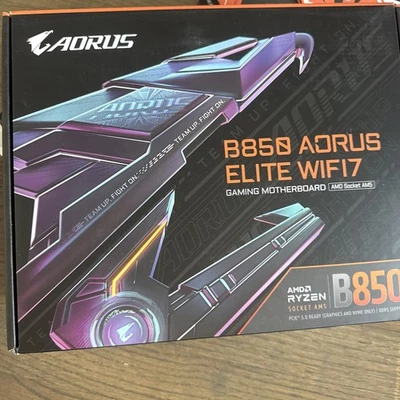 GIGABYTE B850M AORUS ELITE WIFI7 Motherboard AMD Ryzen 9000 Series CPUs, 14+2+2 - Image 1 of 2