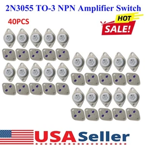 2N3055 TO-3 NPN Amplifier Switch Transistor Audio Power Metal Case 15A/60V 40PCS - Picture 1 of 5