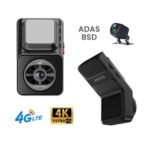 4G Wifi 4K Dash Cam Front And Rear Camera ADAS BSD GPS Park Monitior Car DVR - Picture 1 of 14