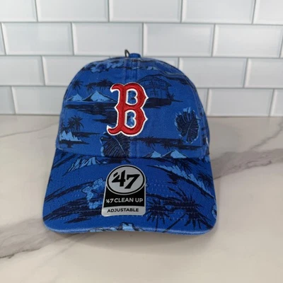 Boston Red Sox Gorra Gorra Correa Trasera Para Hombre Talla Única Béisbol Hawaiano Floral 47 Foto 1 de 4