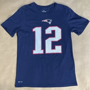 Camiseta Tom Brady #12 New England Patriots Niño Juventud Grande 14-16 - Imagen 1 de 5