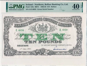 Belfast Banking Co. Ltd. Ireland 10 Pounds 1965 PMG 40EPQ - Picture 1 of 2