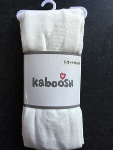 BNWT Ka-Boosh Brand Girls Age 4-6 Years Lovely Cream Thick Footed Style Tights - Picture 1 of 1
