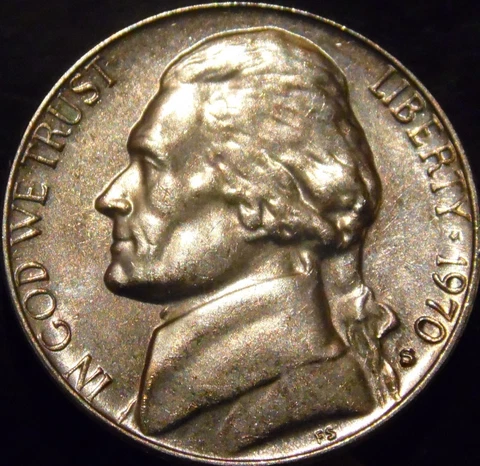 1970-S Jefferson Nickel Gem BU Full Step Uncirculated SIX Full Steps Cover