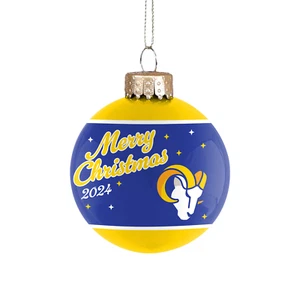 Los Angeles Rams FOCO NFL 2024 Glass Ball Holiday Ornament - Picture 1 of 1