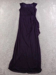 Scarlett Womens Dress 12 Purple Maxi Sleeveless Polyester Lace Trim - Picture 1 of 14