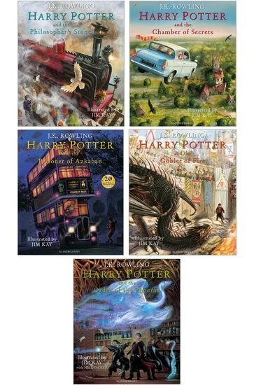 Harry Potter Illustrated Hardback Books-  Book Collection Set Pack - Brand New - Image 1 of 1