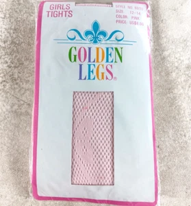 Golden Legs Girls Tights Pink Size 12-14 - Picture 1 of 3