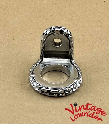 Vintage Lowrider Bicycle 90 Degree STEEL TWISTED Ring For SLAMMER FORKS CHROME. - Image 1 of 2