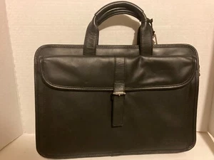 Kenneth Cole Reaction briefcase/ laptop/ satchel black NWOT snap closure/ zips - Picture 1 of 5