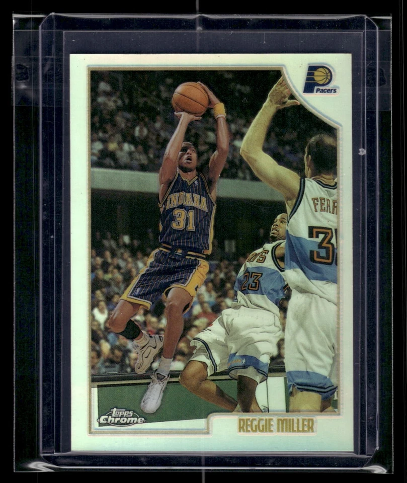 1998 Topps Chrome Refractor #158 Reggie Miller Pacers HOF *EX MT* - Image 1 of 2