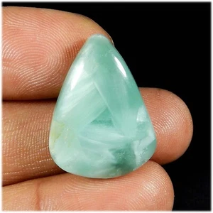 Sky Blue Larimar Pattern Hemimorphite Cabochon Pear Shape Gemstone 24 Cts #10341 - Picture 1 of 6
