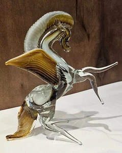 Vintage Flying Pegasus Hand Blown Glass Murano Styled Figurine 7.25" Tall Excel! - Picture 1 of 5