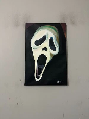 Ghostface Scream Horror Movie Art  12"x 18" Pop Art Painting Chris Cargill - Image 1 of 4
