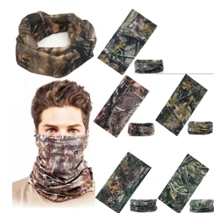 New Realtree Real Tree Leaf Camouflage Camo Snood Scarf Face Mask Head Cover Hat - Picture 1 of 12