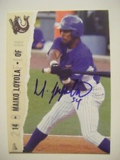 MAIKO LOYOLA signed 2007 COLUMBUS CATFISH baseball card AUTO Autographed D.R. GA