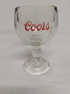 Coors Logo Chalice Thick Heavy Glass Goblet, Retro Collectable, Just Over 7"... - Picture 1 of 9