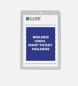 C-Line Klar Vinyl Shop Ticket Halter beide Seiten klar 25" 5 x 8 50/BX 80058 - Bild 1 von 3