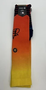 Men's Feel 360 Stance Orange Size L Astros Connect Mid Cushion Socks Over Calf - Picture 1 of 7